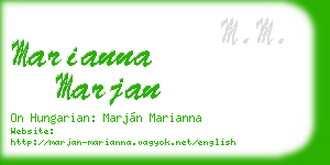 marianna marjan business card
