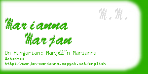 marianna marjan business card